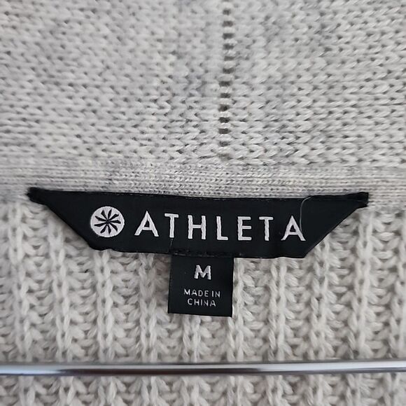 Athleta Lucca Wool Cashmere Ombré Chunky Knit Cardigan Open Sweater Size Medium - Picture 2 of 7